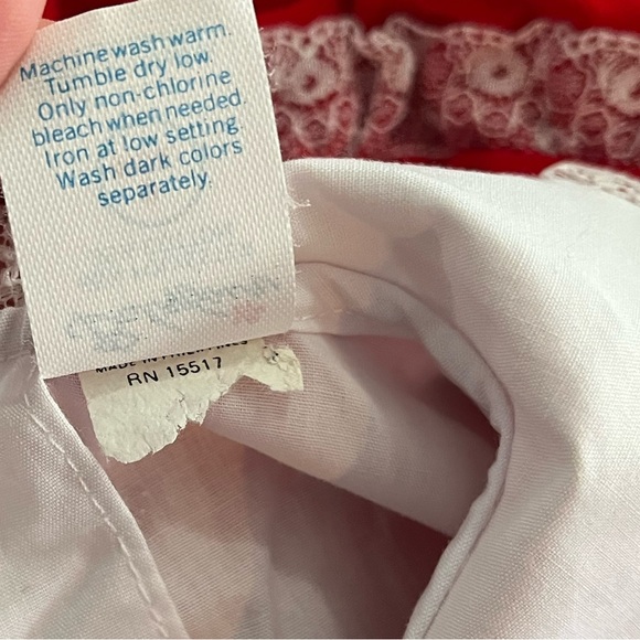 Babyfair x Vintage Tiered Red Velvet Baby Holiday Dress with Bloomers - Picture 12 of 12